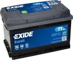 EXIDE EB712 - BATERIA 71 AH.