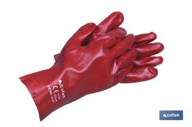 COFAN 11000046 - GUANTE PVC ESTANCO ROJO DE 35 CMS.