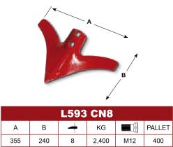 LA PIRENAICA L593CN 8 - REJA GOLONDRINA CON ALAS 8MM