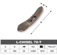 LA PIRENAICA REJACHISEL70MM - TUNGSTENO L-CHISEL 70-T REJA 70 MM