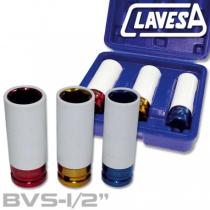 CLAVESA BVS12000 - JUEGO 3 VASOS IMPACTO LARGO 1/2"