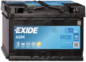 EXIDE EK720 - BATERIA EXIDE 72AH 760A 278X175X190