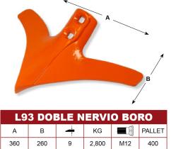 LA PIRENAICA L593 BORO - REJA ALAS 593 EN 9MM ACERO AL BORO (L93)