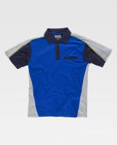 WORKTEAM POLO5855A-L - POLO COMBINADO AZULINA/GRIS/MARINO T-L