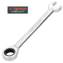 TRUPER 15744 - LLAVE COMBINADA CON CARRACA, LARGA, CUADRO 1/4 DE 10MM